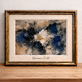 Abstract art in an ornate frame