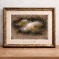 Abstract artwork in antique gold frame