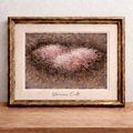 Abstract expressionism in a golden frame