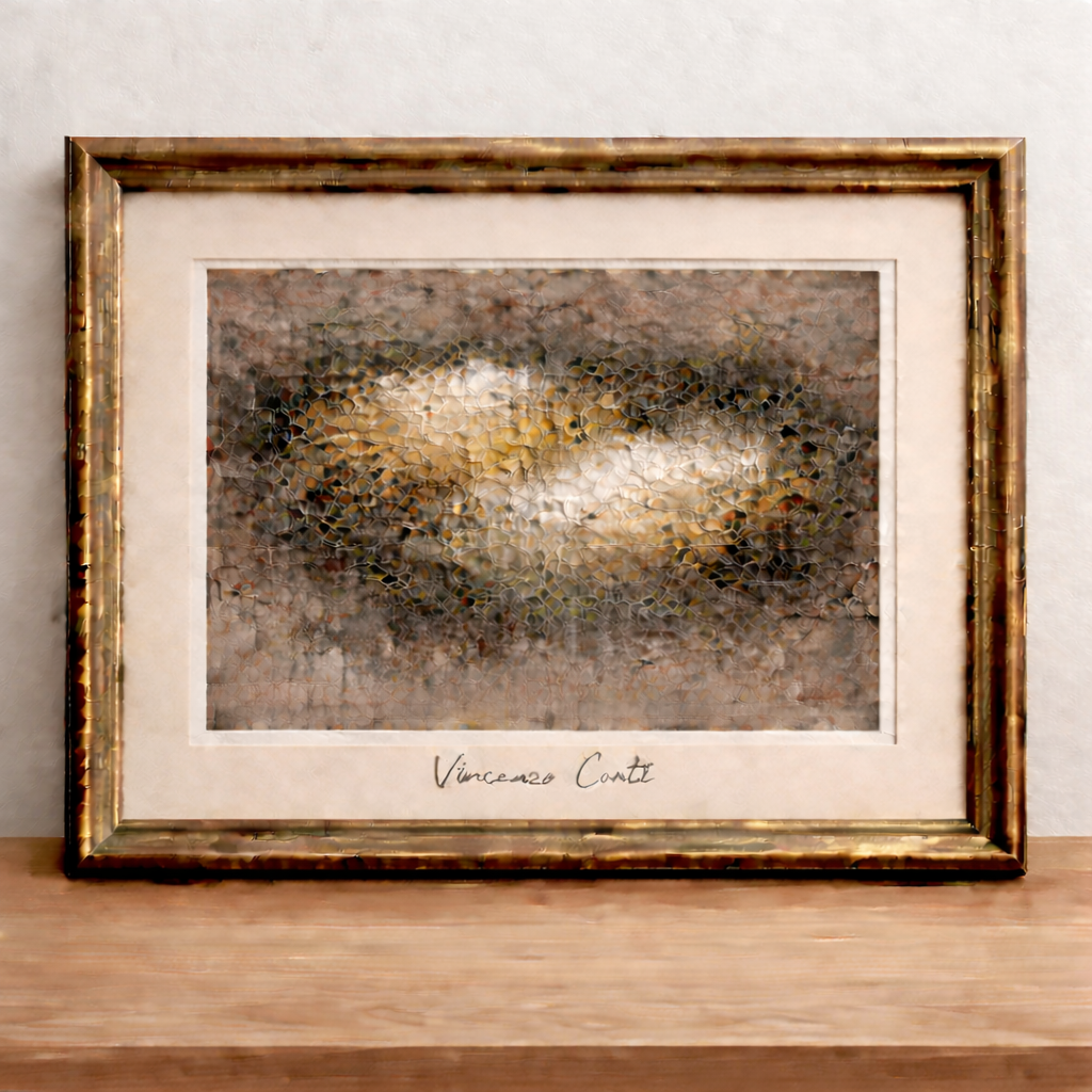 Abstract expressionism in warm tones