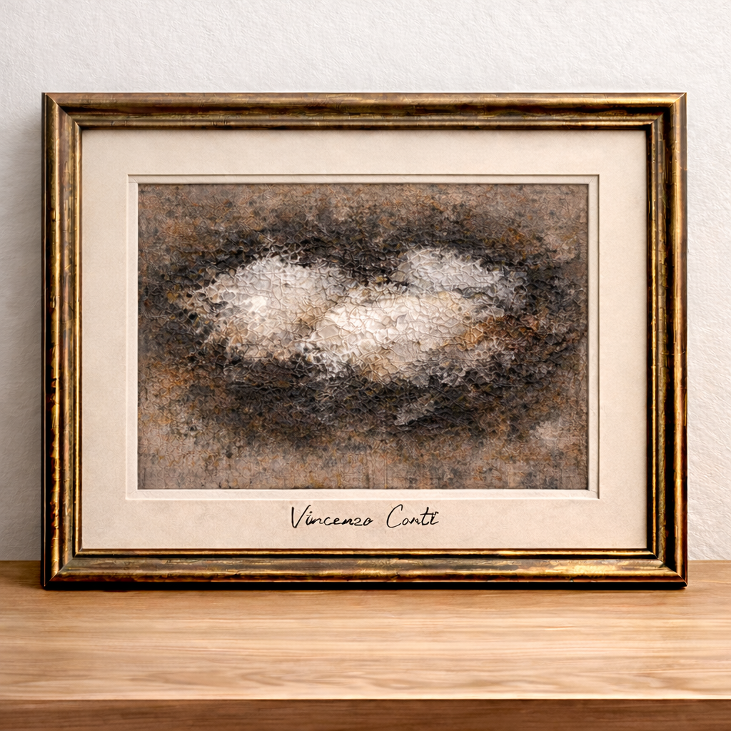 Abstract textured painting by Conti