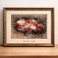 Abstract texture in golden frame