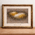 Abstract texture in gold frame