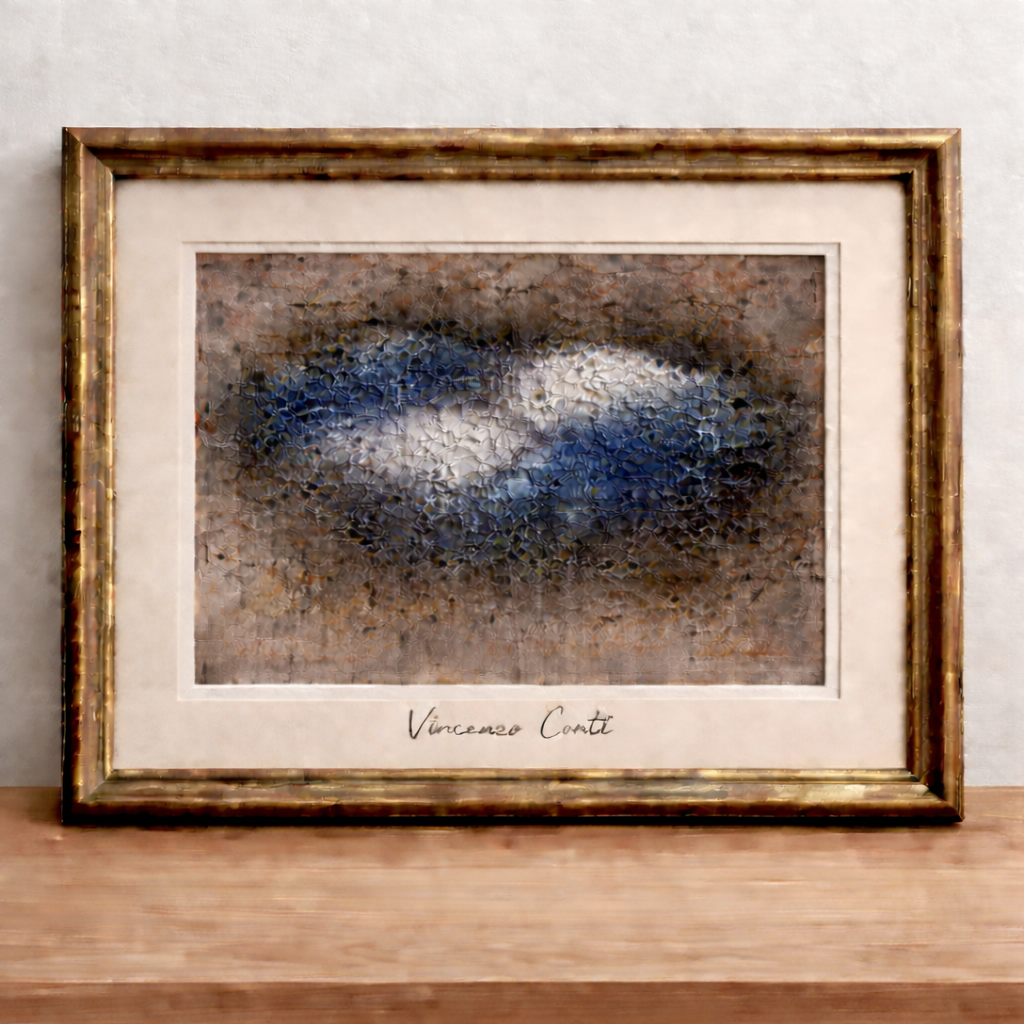 Vincenzo Conti abstract painting on display
